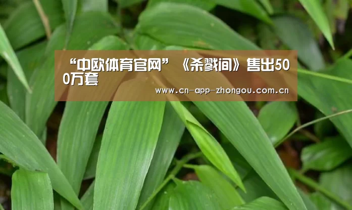 “中欧体育官网”《杀戮间》售出500万套(图1) 中欧体育